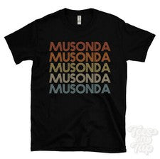 CAMISETA MUSONDA ESTILO RETRO REPETIDO Hombre y Mujer Novedad Genial Nombre Regalo