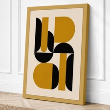 Arte de pared con impresión geométrica en lienzo de letras constructivistas decoración del hogar listo para colgar