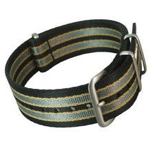 Correa de reloj Classic NATO Strap negra arena gris 20 mm 6893