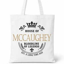 Bolso de Mano MCCAUGHEY Casa del Apellido Algodón Idea de Regalo