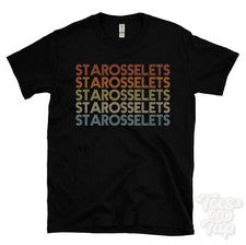 CAMISETA ESTILO RETRO REPETIDA STARSELETS para hombre y mujer novedad genial nombre regalo