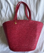 Bolso de Hombro Rojo Givenchy Amarige Paja Alta Costura Primavera Playa Para Mujer Nuevo sin Etiquetas