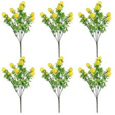 Juego de 6 piezas de limón simulado para adornos de comedor e ideas de decoración del hogar