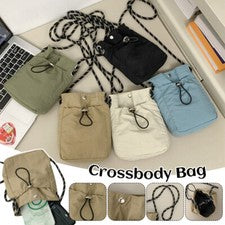 Bolso Bandolera Bolso Pequeño con Cordón para Teléfono Móvil Moda Informal Bolso de Hombro