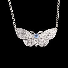 Plata de Ley Natural Tanzanita Madre Elegante Boda Artesanal Colgante Joyería