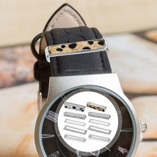 2 juegos de correa de reloj decoración correa de reloj dijes anillos correa de silicona bucles dijes de reloj