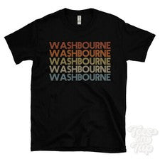 CAMISETA WASHBOURNE ESTILO RETRO REPETIDO Hombre y Mujer Novedad Genial Nombre Regalo