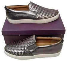 Impresionantes zapatos de entrenamiento de cuero CARVELA Jagos sin cordones plateados