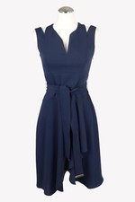 Vestido mujer Karen Millen talla 32 (Reino Unido 6) azul NUEVO vestido línea A