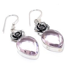 Pendiente de joyería de plata esterlina 925 hecho a mano con piedras...