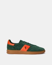 Zapatillas de Gamuza Polo Ralph Lauren Bedford en Verde Bosque/Naranja Zapatos