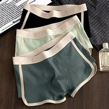 Nueva Ropa Interior Para Hombre Pantalones Planos Transpirables Juveniles Cintura Media Pantalones Cortos Personalizados