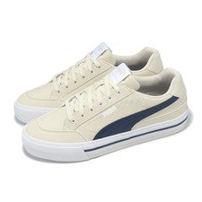 Puma Court Classic Vulc FS SL Marfil Azul Marino Blanco Hombres Unisex Zapatos Informales 397568-11