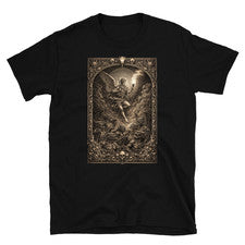 Camiseta gótica de heavy metal Storm the Gates of Hell Archangel vs Demons