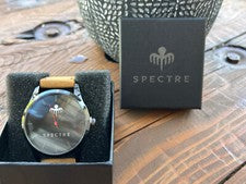MONTRE SPECTRE 2 JAMES BOND 007 MOURIR PEUT ATTENDRE NOIRE OU MARRON+BOITE GRAVÉ