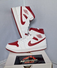 Nike Air Jordan 1 Mid Reverse Chicago Granada Blanco Rojo Reino Unido 7 UE 41 EE. UU. 9,5
