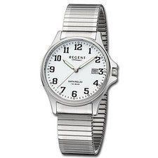 Regent Herren Armbanduhr Analog Edelstahlarmband silber URF1433