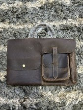 Portátil Luxeoria de cuero marrón, viaje, bolso, estilo de colección, nuevo sin etiquetas