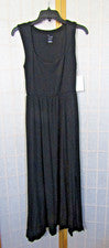 Nuevo con etiquetas Vestido sin mangas tejido liso lateral negro a new day para mujer talla XS
