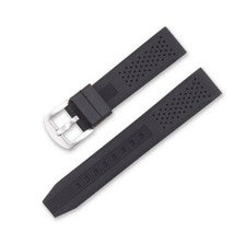 Correa de reloj de silicona modelo Fortuna negra 18 mm