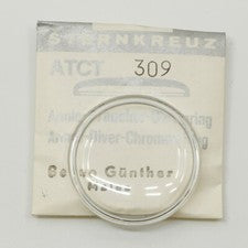 Cristal de reloj para relojes de buceo Diver cruz estrella ATCT arqueado armado con anillo cromado