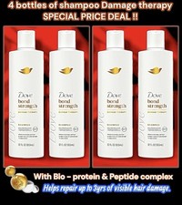 Champú 4 Botellas Dove Bond Strength TERAPIA DE DAÑOS 355 ml Ea OFERTA PRECIO ESPECIAL