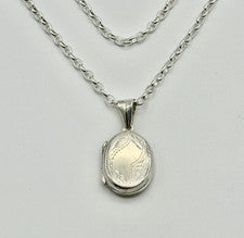Collar colgante medallón familiar de plata de ley 925 maciza de 15 mm 18" 20" 22" 24"