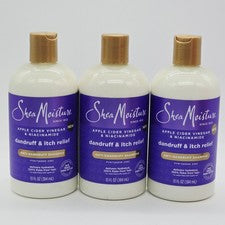 Paquete de 3 champú anticaspa SheaMoisture vinagre de sidra de manzana niacinamida 13 OZ