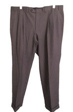 Lauren Ralph Lauren Hombre Gris Vestido Imitación Lana Pantalones 42X30 Lavable a Máquina