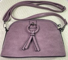 Bandolera de hombro Sam & Hadley de cuero sintético para mujer púrpura con borla nueva sin etiquetas