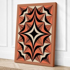 Arte de pared con impresión geométrica en lienzo de estrellas radiantes decoración del hogar listo para colgar