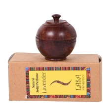 Lasa Lavanda Natural Sólido para Perfume Corporal Fragancia de Larga Duración, Tarro de Madera