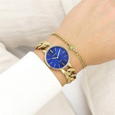 Oozoo Reloj de Pulsera Mujer Vintage de Las Series Análogo Metal Oro