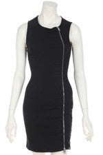 Vestido DIESEL minivestido cremallera S negro NUEVO