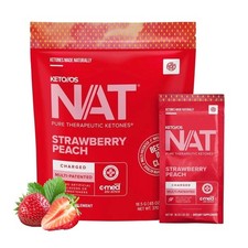 Pruvit Keto OS NAT Fresa Melocotón Cetonas Cargadas 20 Paquetes