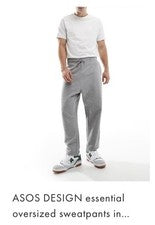 Pantalones deportivos gris claro de gran tamaño XL de ASOS Design Essential para hombre