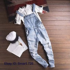 Mono vaquero clásico para hombre informal calce ajustado mono pantalones pantalones pantalón moda