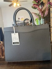 La Terre Moda Mujer’s Nuevo con Etiquetas Bolso de Mano/Xbody Gris 3 en 1 Juego 2 Carteras 1 Muñequera