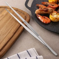 Alicates de acero inoxidable de 35,5 cm para asar cocinar y servir aplicaciones