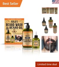 Lujoso juego de cuidado de barba de 2 piezas: lavado y acondicionador Pro-Growth 12 oz