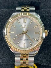 Reloj Invicta 47500 Dos Tonos Acero Inoxidable Reloj Resistente al Agua 50M EN CAJA NUEVO
