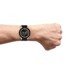 Oozoo Reloj De Pulsera Para Hombre Timepieces Analógico De Cuero Negro UOC10804