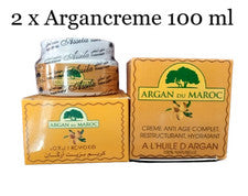 2x Crema Cuidado Antiedad con Aceite de Argán Puro 100% Natural Aceite de Argán Antiarrugas