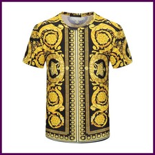 Nueva Moda Verano Barroco Camiseta Estampado 3D Floral Camiseta para Hombres y Mujeres