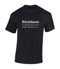CAMISETA BITCHILANTE PARA HOMBRE DISEÑO DE BROMA DIVERTIDA TOP GROSERO NOVEDAD COMEDIA MODA