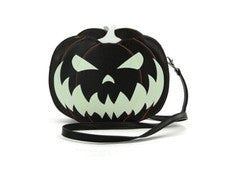Bolso Bandolera Glow In The Dark Jack O Lantern Calabaza En Vinilo