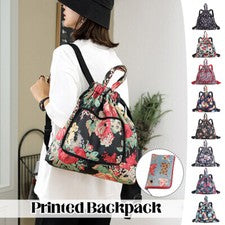 Mochila con cordón para mujer Bolso de moda estampado Oxford Bolso de gimnasio de gran capacidad
