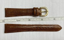 Correa de reloj Citizen marrón de cuero genuino 18 mm - Hebilla dorada