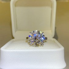 Anillo de plata de ley 925 1/2/5/10 CT VVS1 moissanita para mujer boda fiesta