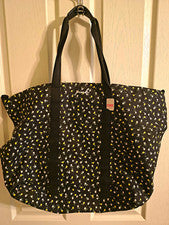 Bolso de Mano ROSA Floral Grande Cremallera Superior Negro Multicolor Forrado Bolsillos Internos Logo A2
